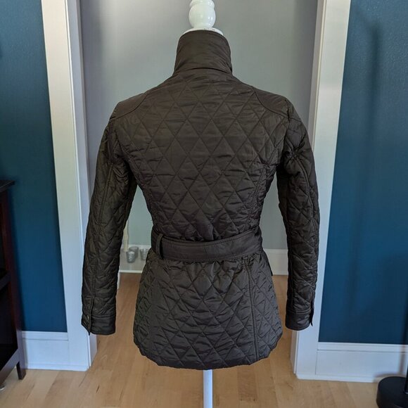 Banana Republic Factory Women's Quilted Jacket Size XS Brown With Belt - Picture 7 of 14